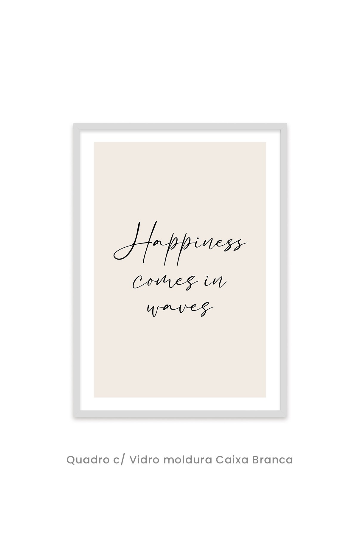 Quadro Decorativo Top Quadros - Tipografia - Happiness