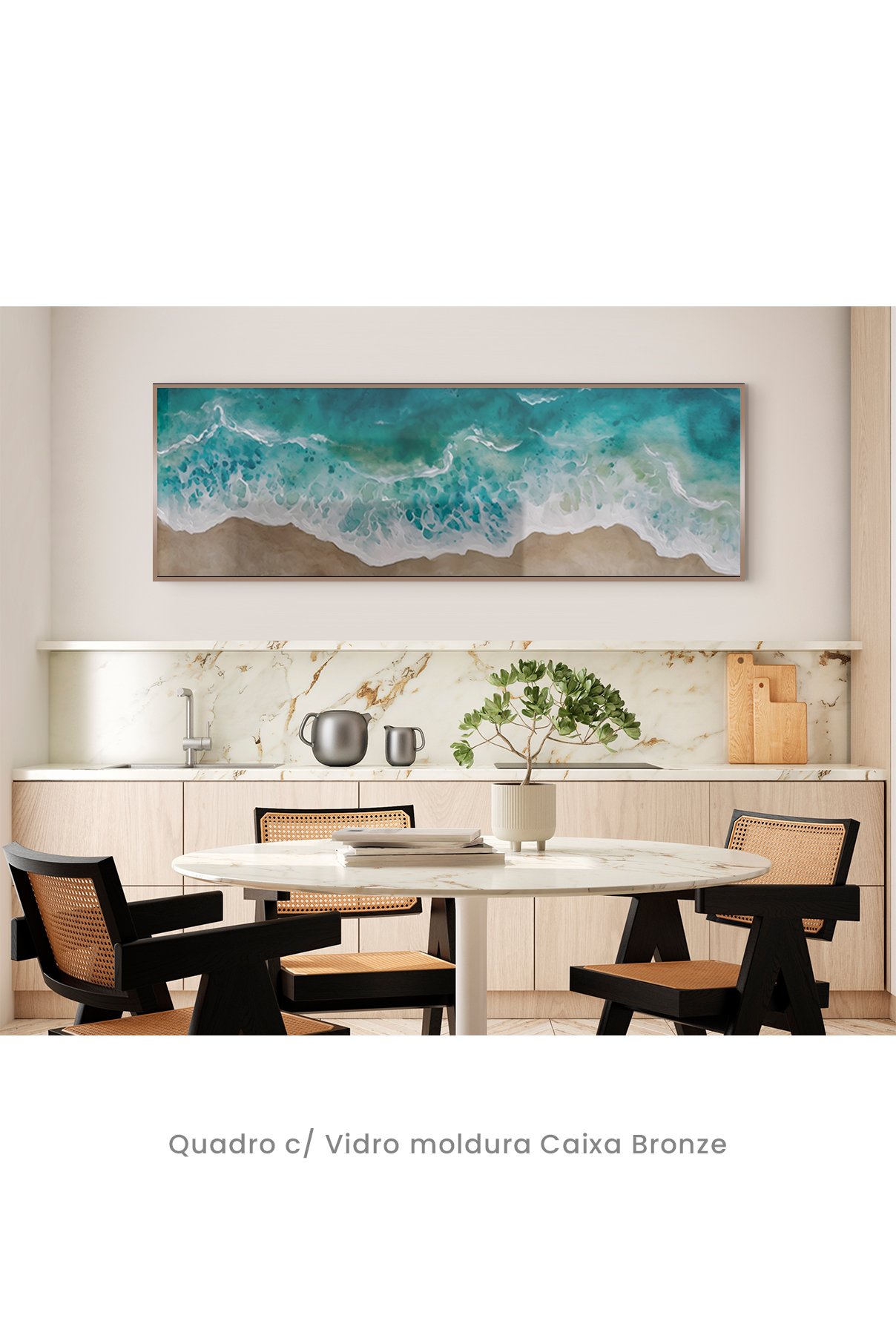 Quadro Decorativo Beach Wave Illustrations