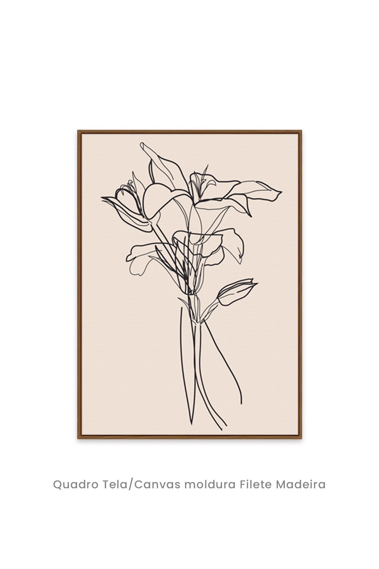 Quadro Decorativo Flower Line Art I